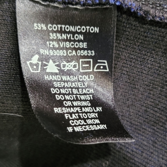 Nic Zoe Blue Black Color Block Sweater Blazer Women’s Sz PM - Picture 9 of 9